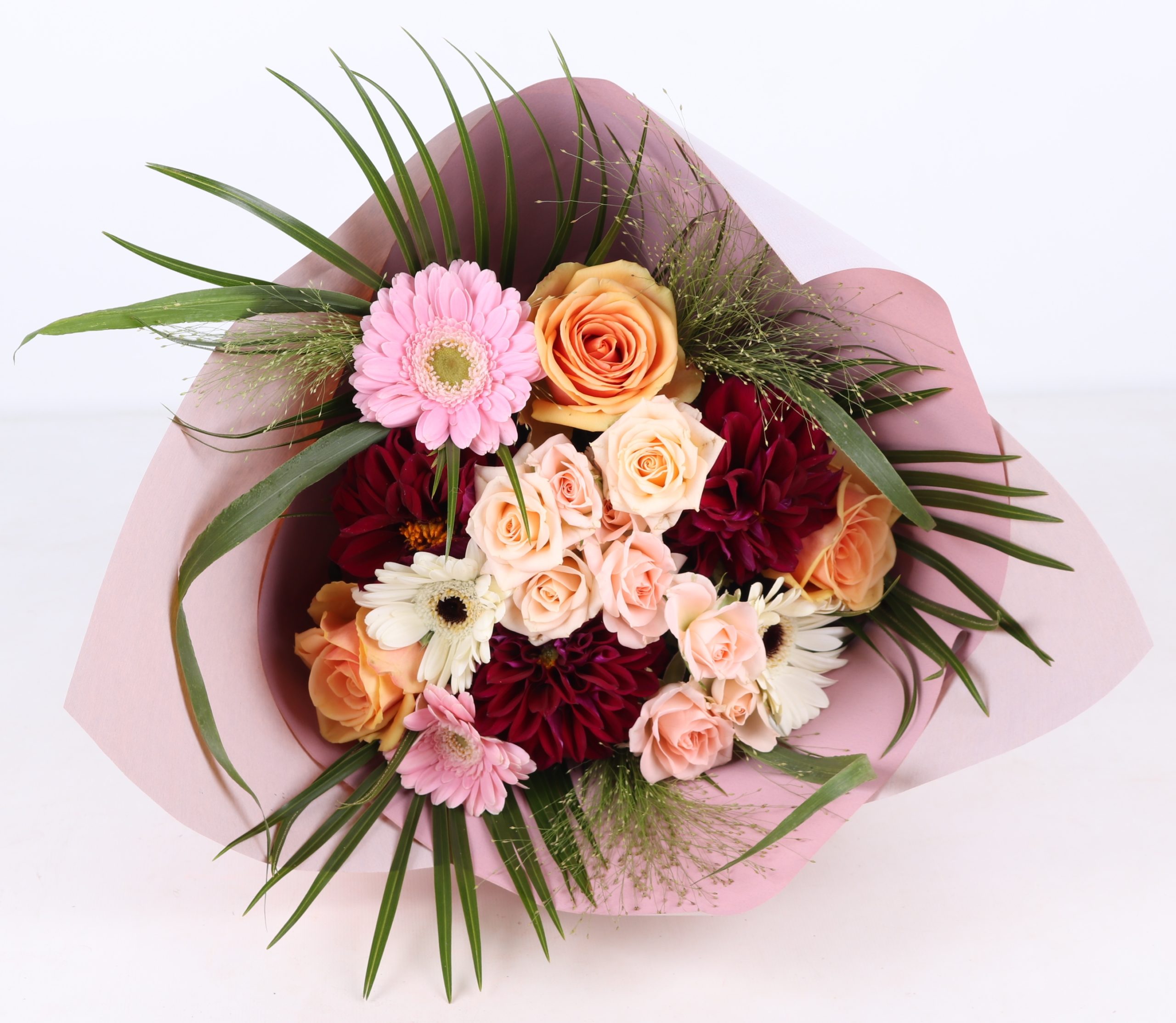 bouquet gourmandise florale Rose et dalhia